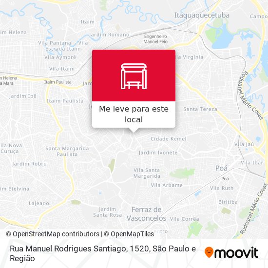 Rua Manuel Rodrigues Santiago, 1520 mapa