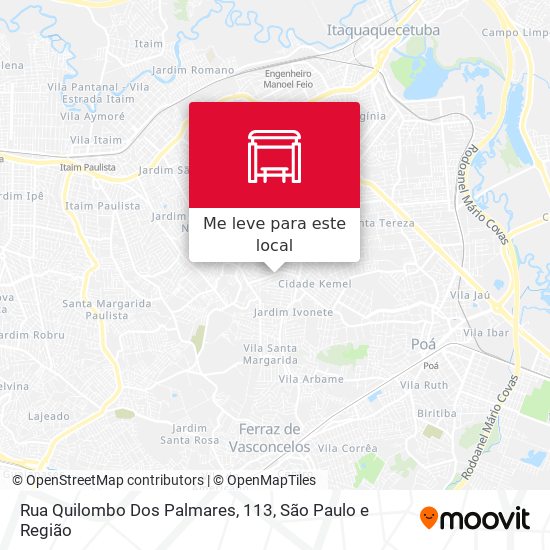 Rua Quilombo Dos Palmares, 113 mapa