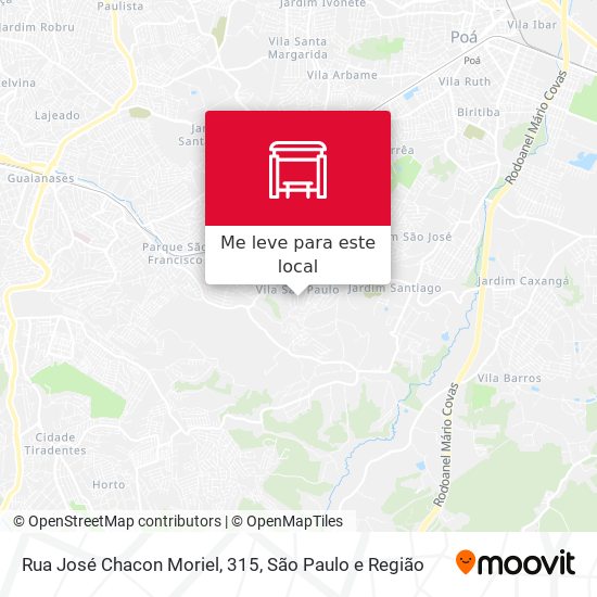 Rua José Chacon Moriel, 315 mapa