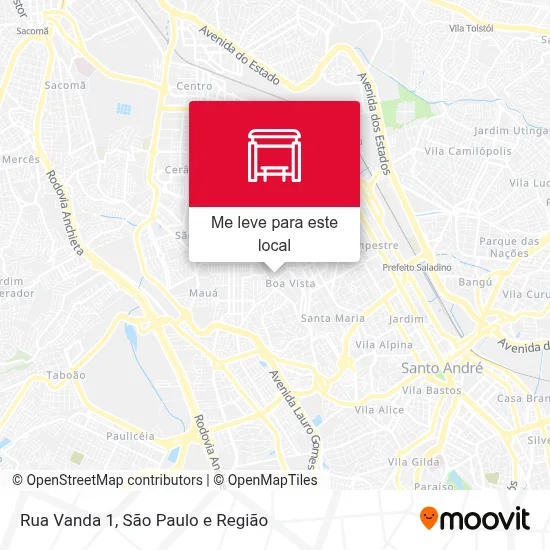 Rua Vanda 1 mapa