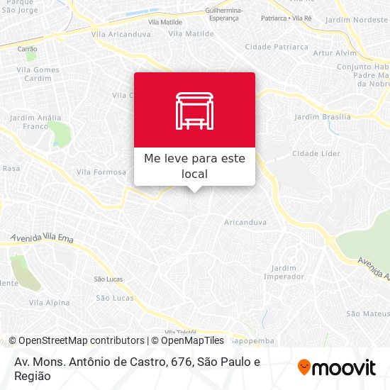 Av. Mons. Antônio de Castro, 676 mapa