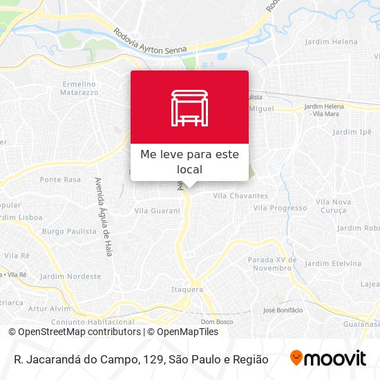 R. Jacarandá do Campo, 129 mapa