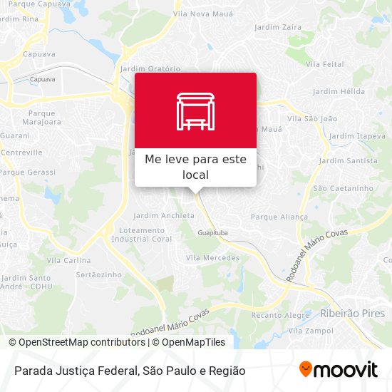 Parada Justiça Federal mapa