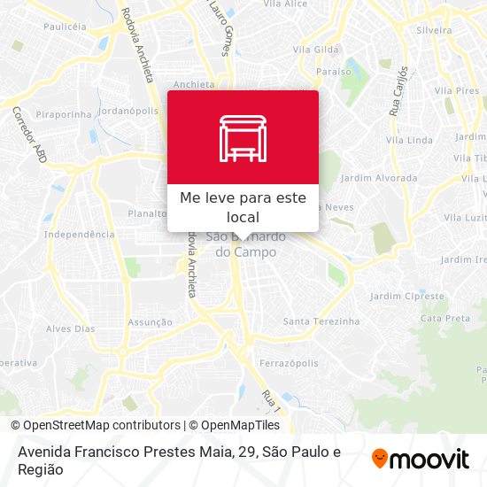 Avenida Francisco Prestes Maia, 29 mapa