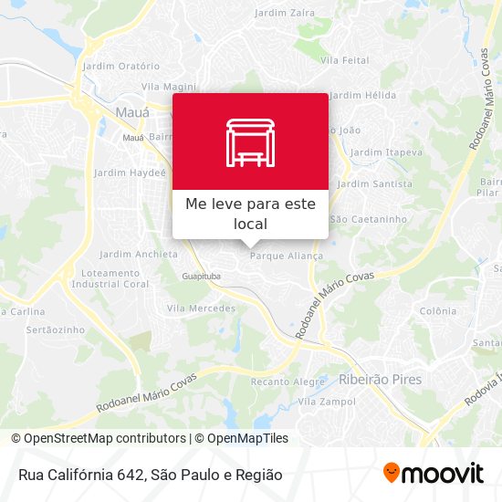 Rua Califórnia 642 mapa