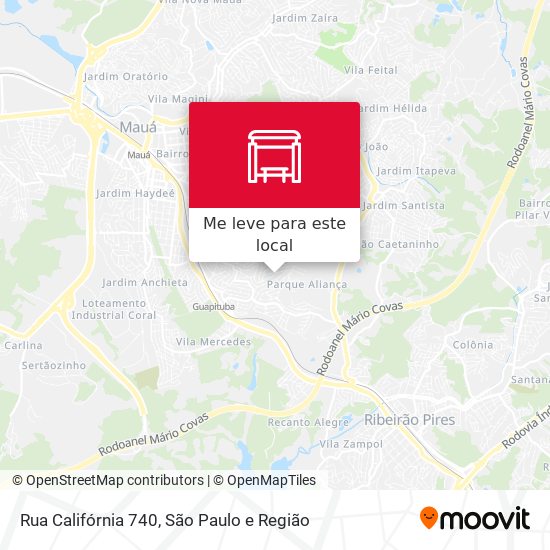 Rua Califórnia 740 mapa
