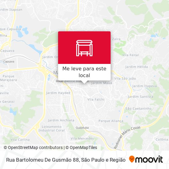 Rua Bartolomeu De Gusmão 88 mapa