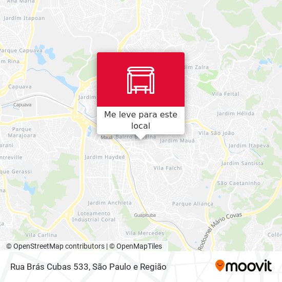 Rua Brás Cubas 533 mapa