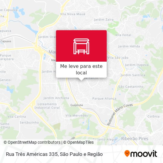 Rua Três Américas 335 mapa