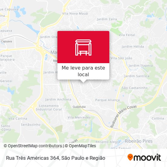 Rua Três Américas 364 mapa