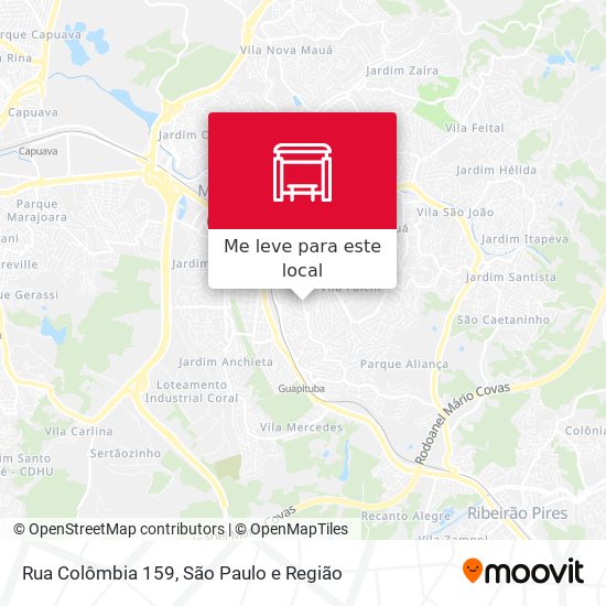 Rua Colômbia 159 mapa