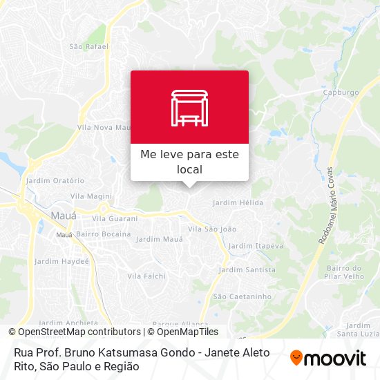 Rua Prof. Bruno Katsumasa Gondo - Janete Aleto Rito mapa