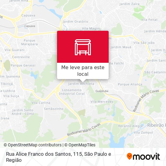 Rua Alice Franco dos Santos, 115 mapa