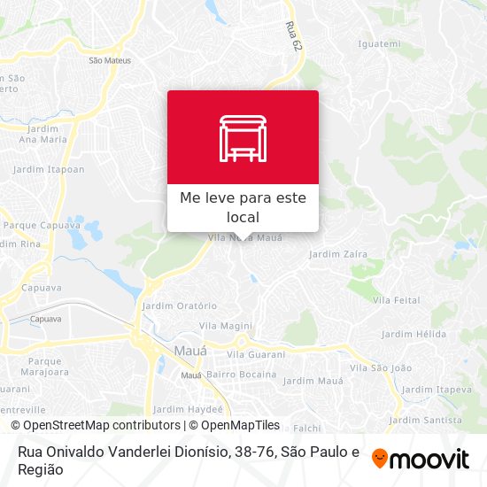 Rua Onivaldo Vanderlei Dionísio, 38-76 mapa