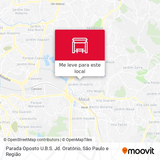 Parada Oposto U.B.S. Jd. Oratório mapa