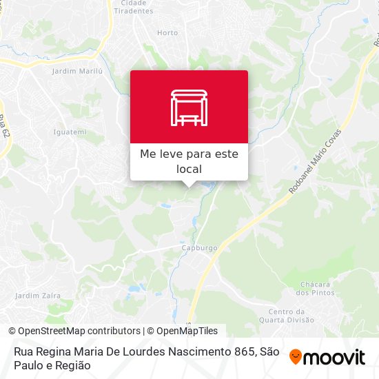 Rua Regina Maria De Lourdes Nascimento 865 mapa