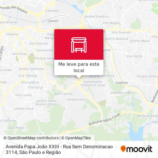Avenida Papa João XXIII - Rua Sem Denominacao 3114 mapa