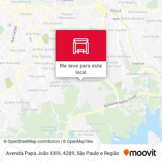 Avenida Papa João XXIII, 4289 mapa
