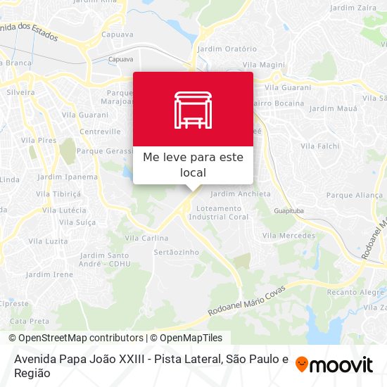 Avenida Papa João XXIII - Pista Lateral mapa