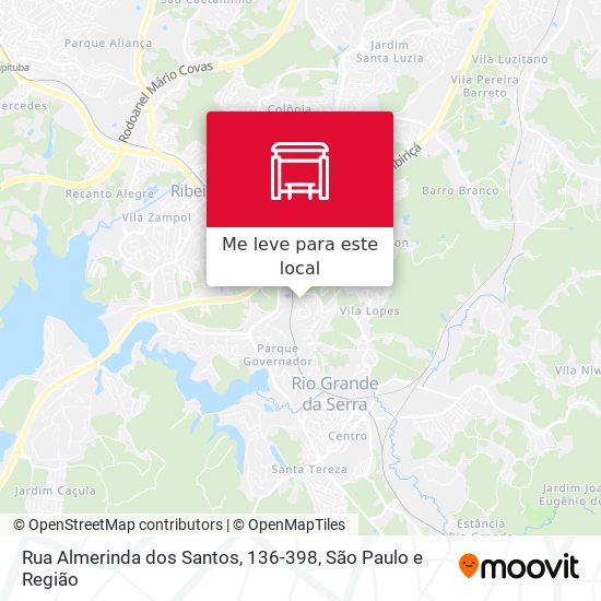 Rua Almerinda dos Santos, 136-398 mapa