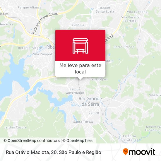 Rua Otávio Maciota, 20 mapa