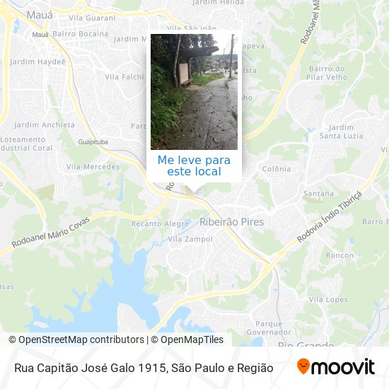Rua Capitão José Galo 1915 mapa