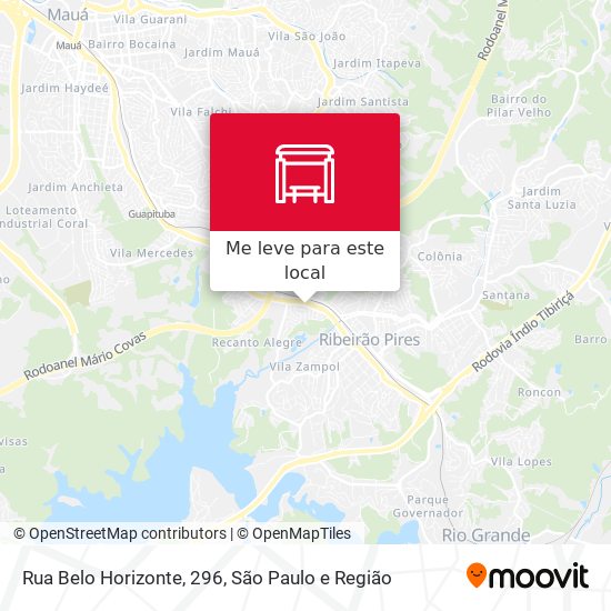 Rua Belo Horizonte, 296 mapa