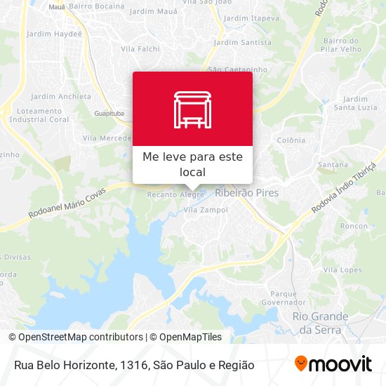 Rua Belo Horizonte, 1316 mapa