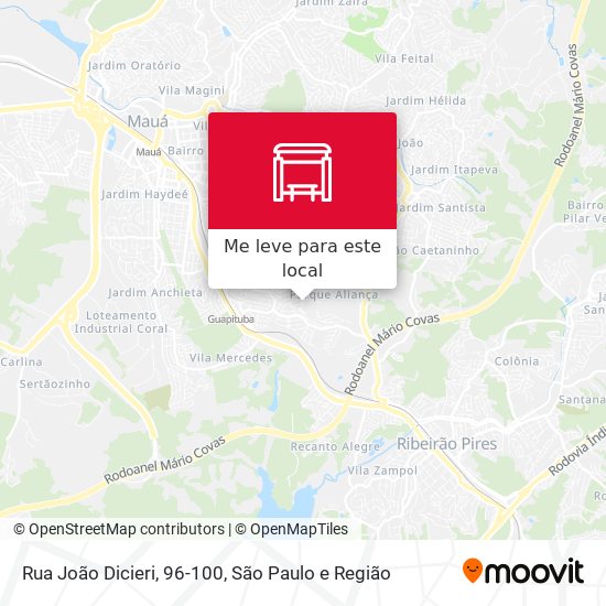 Rua João Dicieri, 96-100 mapa