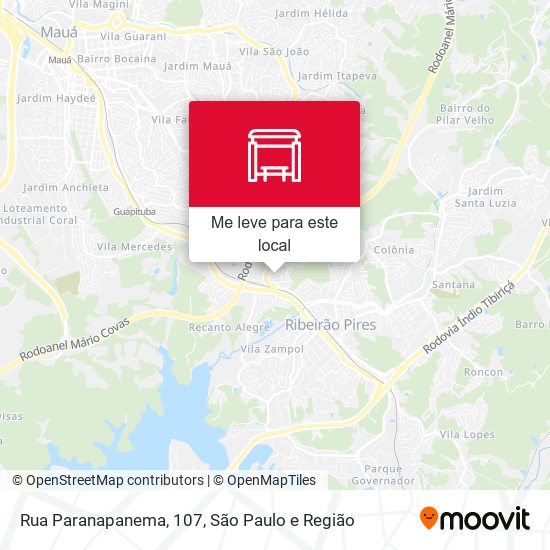 Rua Paranapanema, 107 mapa