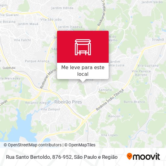 Rua Santo Bertoldo, 876-952 mapa