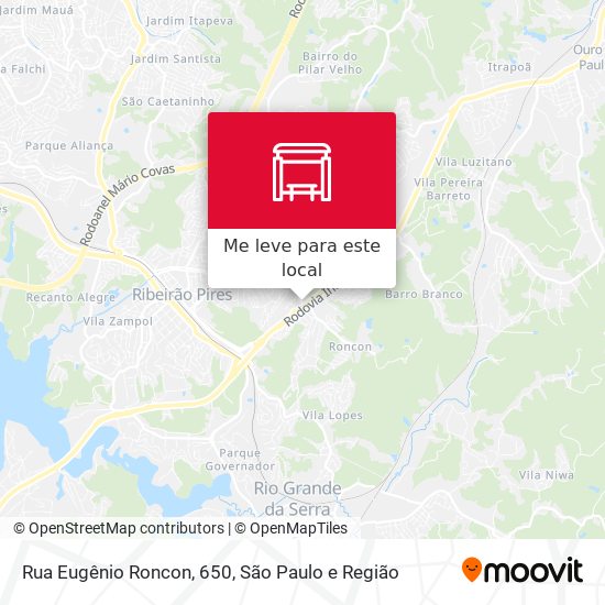 Rua Eugênio Roncon, 650 mapa