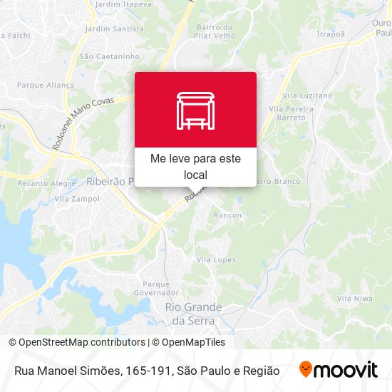 Rua Manoel Simões, 165-191 mapa