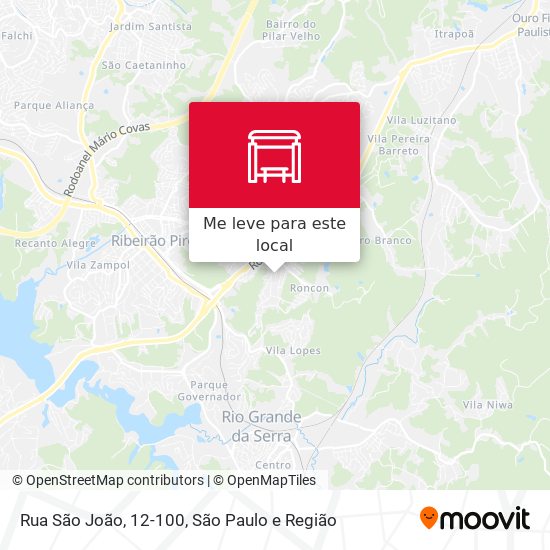 Rua São João, 12-100 mapa