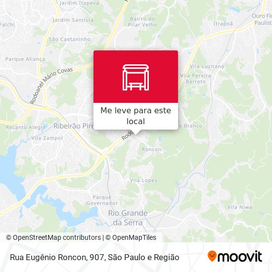 Rua Eugênio Roncon, 907 mapa
