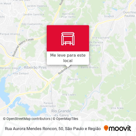 Rua Aurora Mendes Roncon, 50 mapa