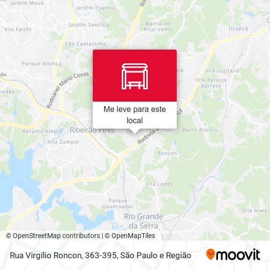 Rua Virgílio Roncon, 363-395 mapa