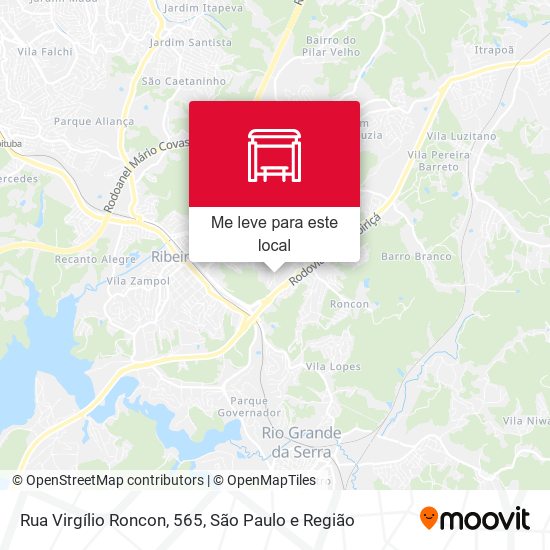 Rua Virgílio Roncon, 565 mapa