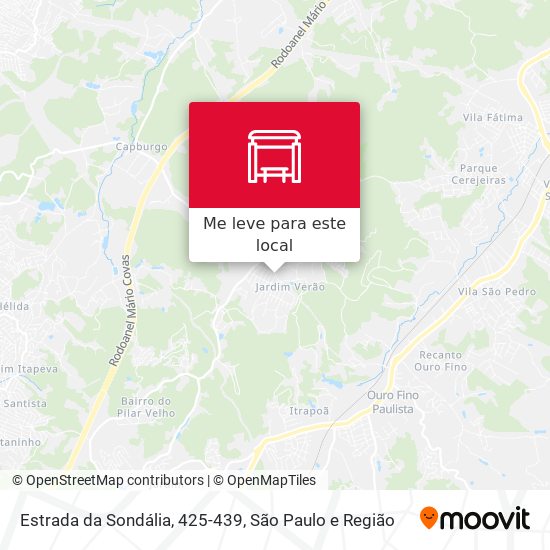 Estrada da Sondália, 425-439 mapa
