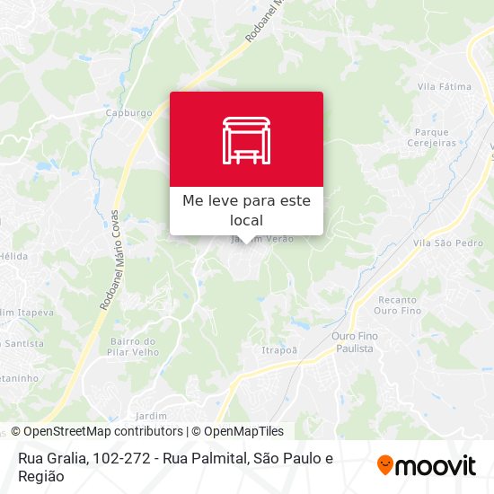 Rua Gralia, 102-272 - Rua Palmital mapa