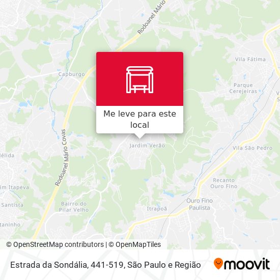 Estrada da Sondália, 441-519 mapa