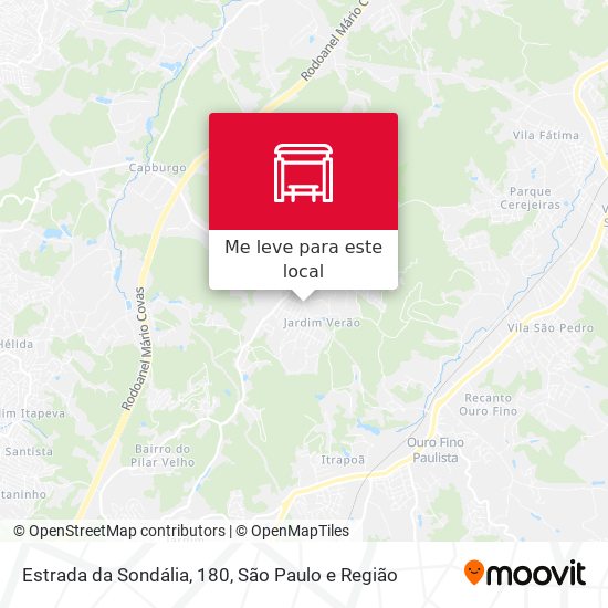 Estrada da Sondália, 180 mapa