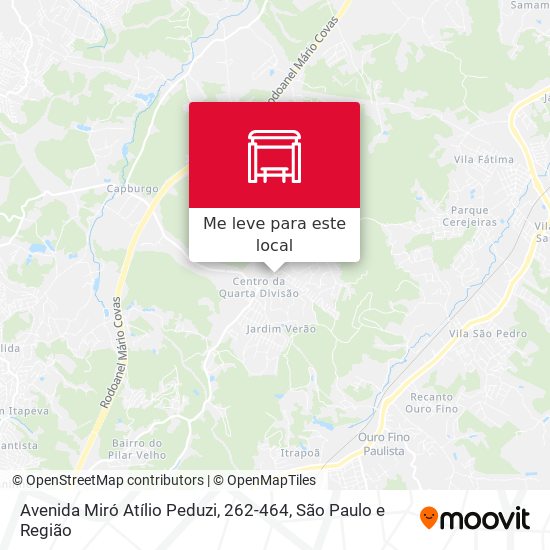 Avenida Miró Atílio Peduzi, 262-464 mapa
