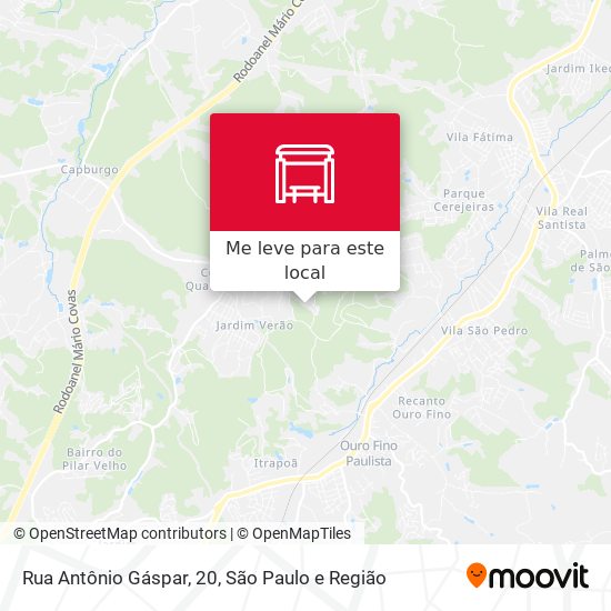 Rua Antônio Gáspar, 20 mapa