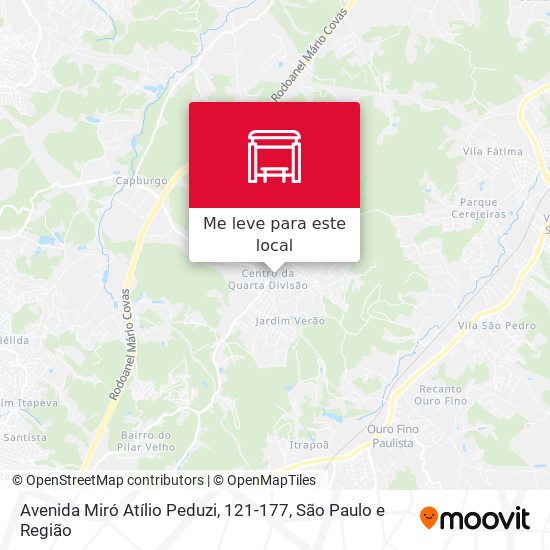 Avenida Miró Atílio Peduzi, 121-177 mapa
