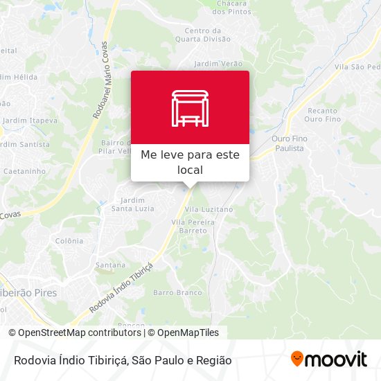 Rodovia Índio Tibiriçá mapa