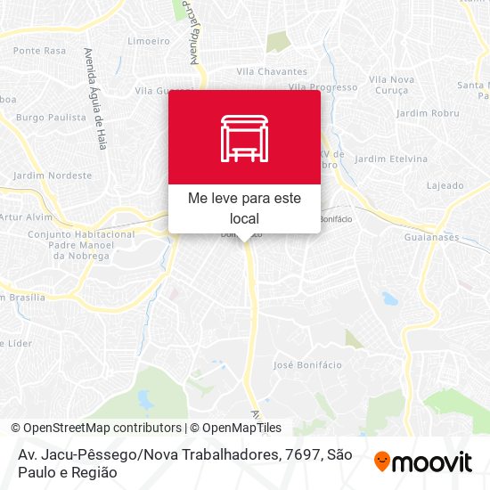 Av. Jacu-Pêssego / Nova Trabalhadores, 7697 mapa