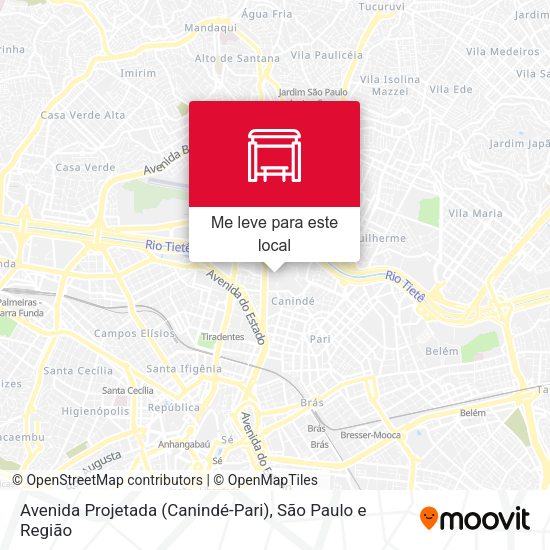 Avenida Projetada (Canindé-Pari) mapa