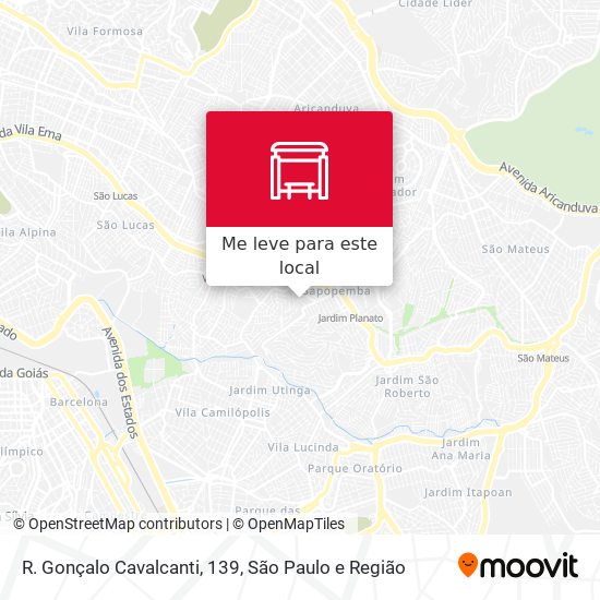 R. Gonçalo Cavalcanti, 139 mapa