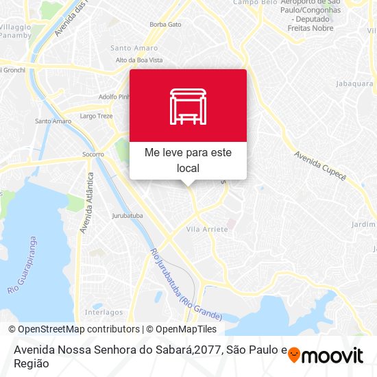Avenida Nossa Senhora do Sabará,2077 mapa